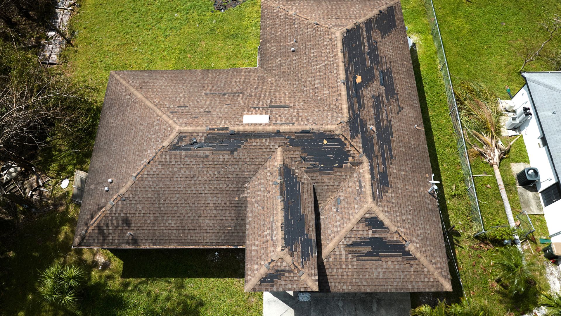 A residential roof