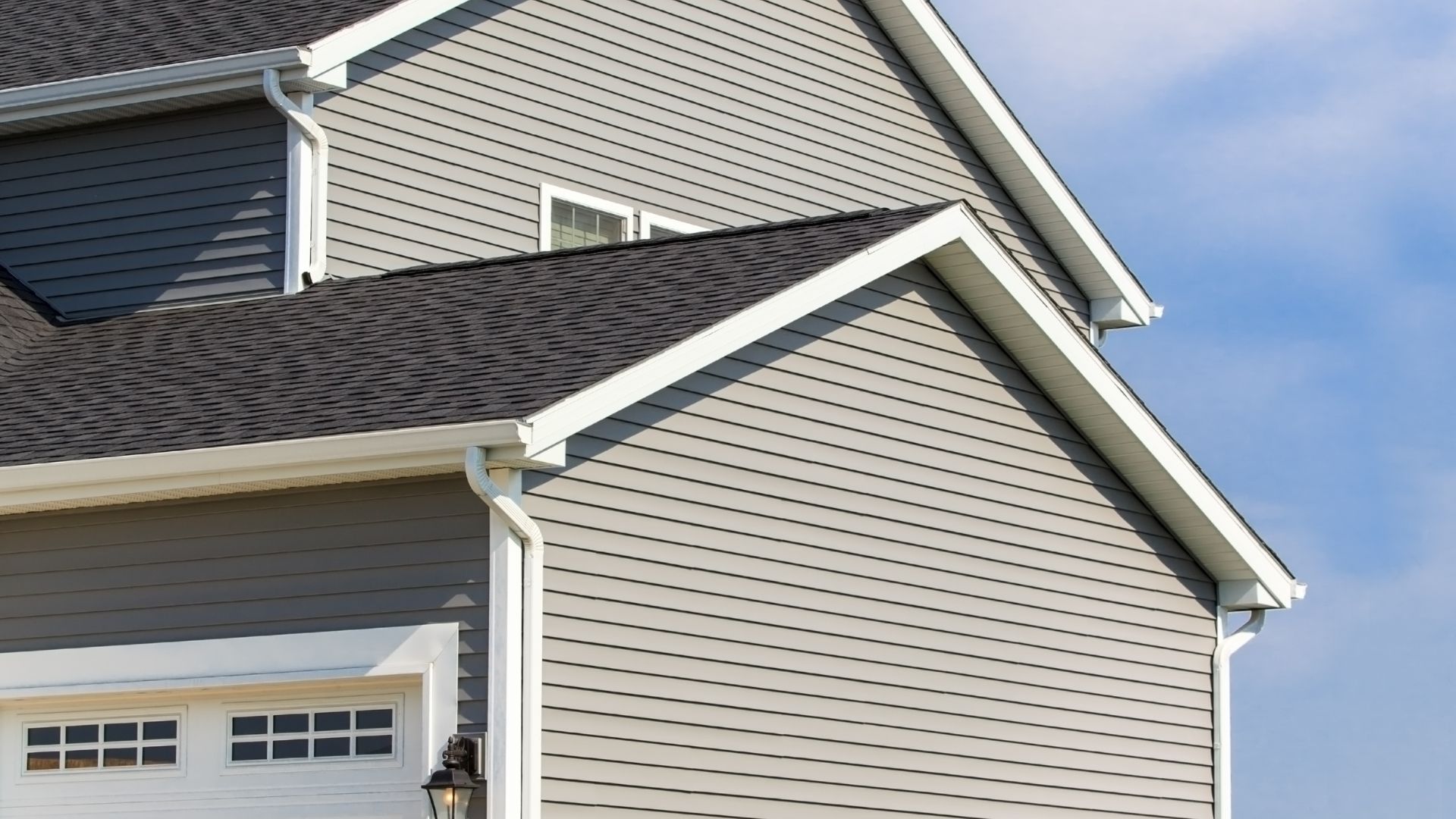 Downspout directing water away from a foundation